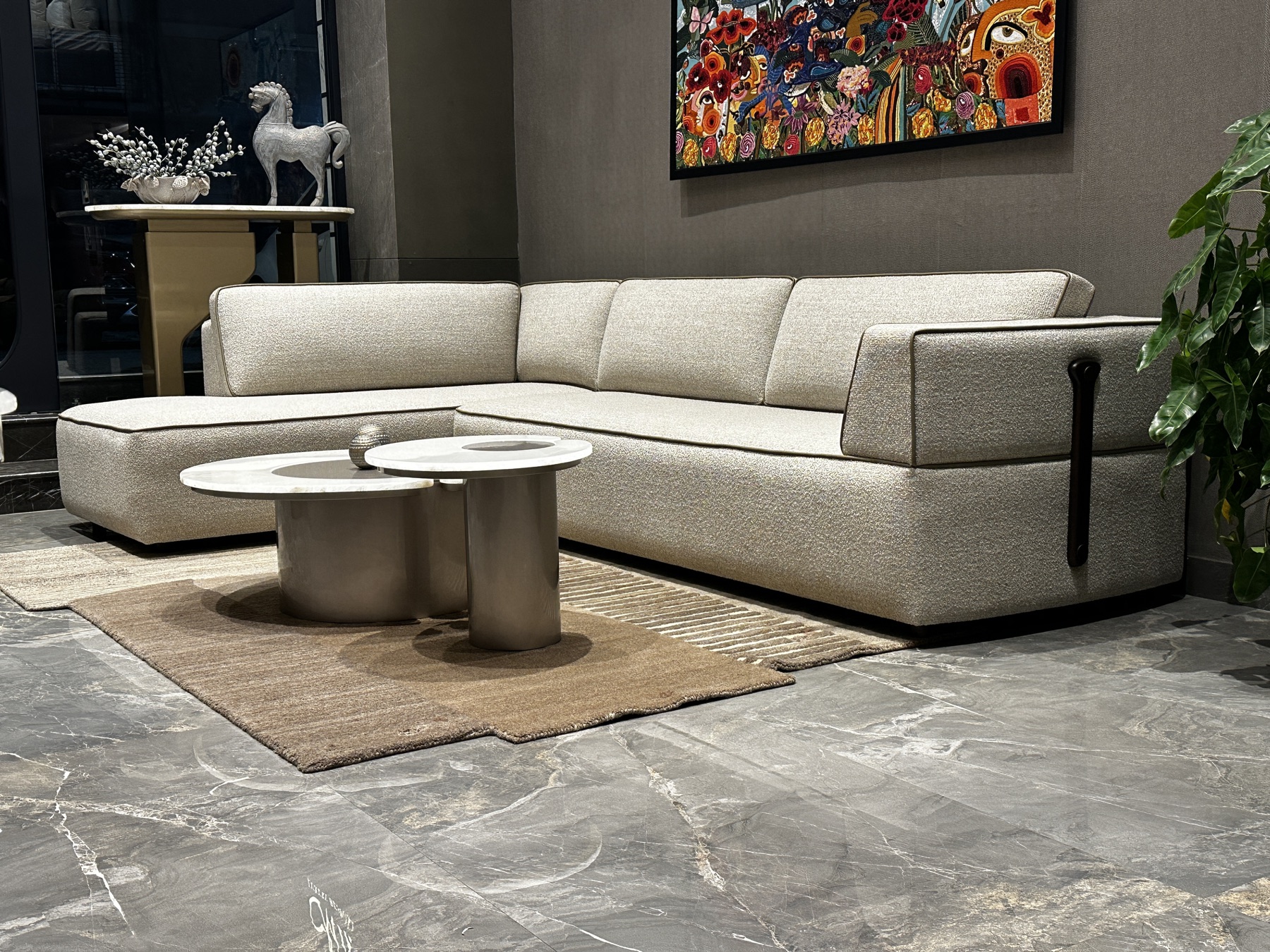 Custom sectional sofa made by Minnoli